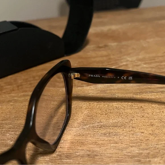 Prada Women's Brown Cat-Eye Glasses - Picture 2 of 6